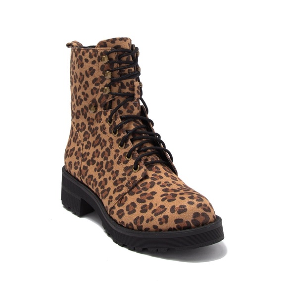 MIA Shoes - NIB MIA Miki Leopard Print Combat Boots